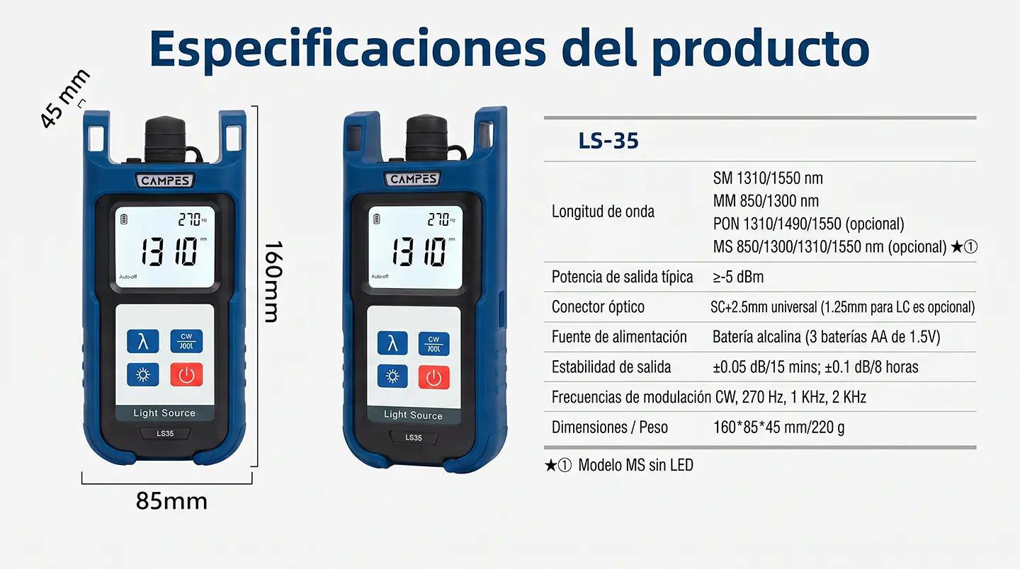 Campes LS35 Optical Light Source features 8