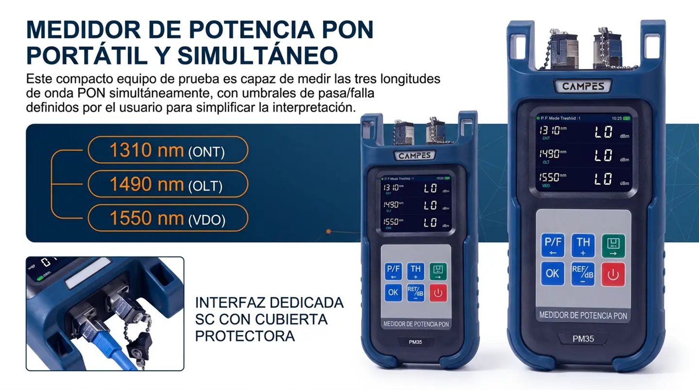 Campes PM35 PON Optical Power Meter feature 5