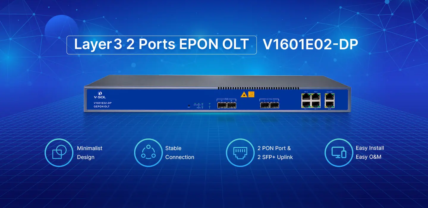Serie EPON OLT La OLT EPON en caja de pizza cumple los requisitos de despliegue de banda ancha flexible y fija (4/8/16 puertos) 