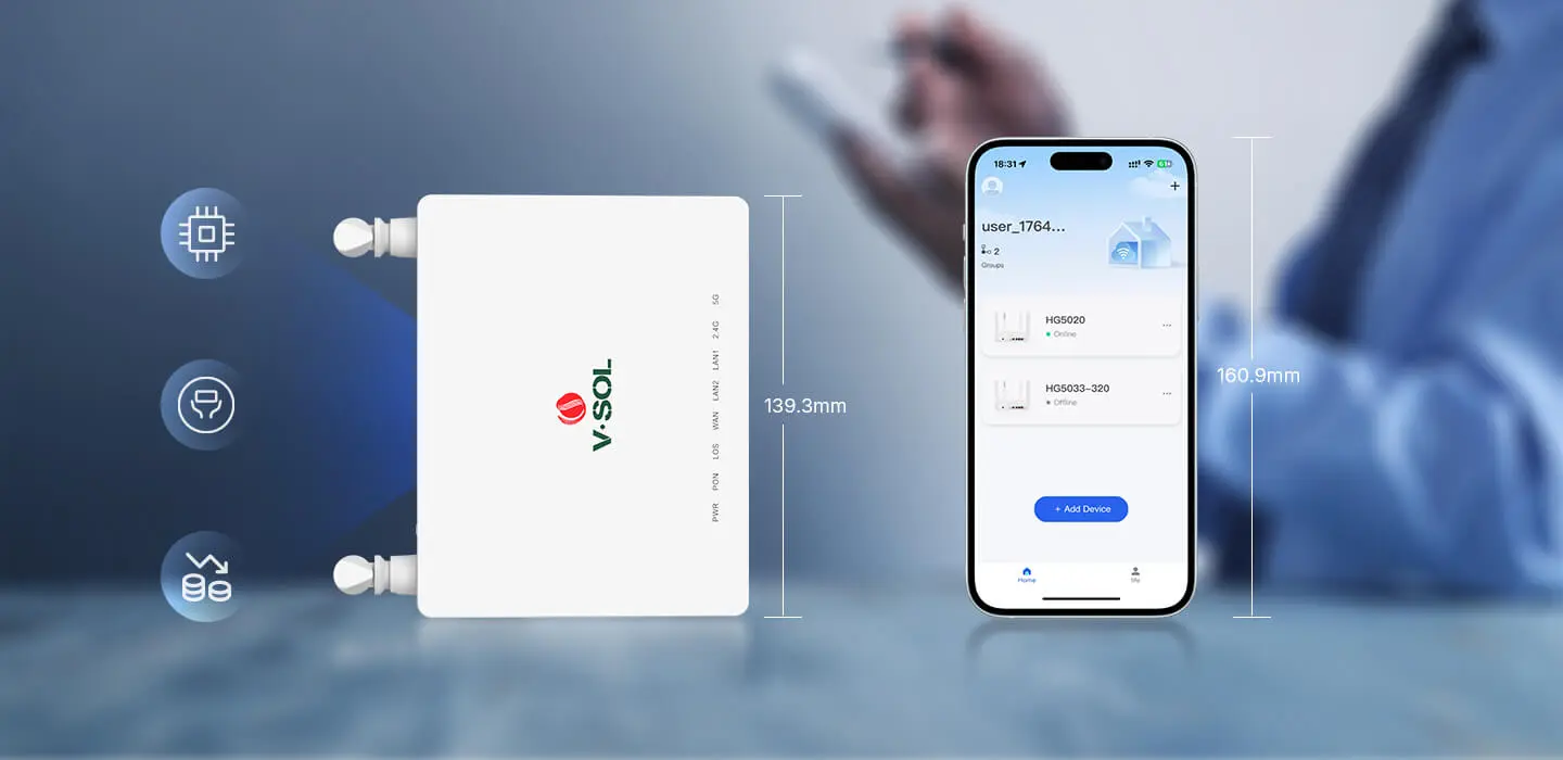 Compacto como un Móvil
Equipado con un chip altamente integrado, es tan compacto como un smartphone y reduce significativamente los costos de empaque y logística.
